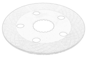 Disc frana potrivit CASE IH JX; FIAT 400, 45-XX, 500, 50-XX, 55-XX, 600, 60-XX, 62-XX, 65-XX, 700, 70-XX, 72-XX, 80-XX, 82-XX; FORD 3000, 4000, 5000; NEW HOLLAND TD, TD5, TD5000, TT
