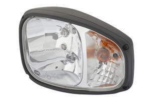 Far universal Stanga (H3/H7/PY21W/T4W, 12V, latime 225mm, inaltime 150mm, adancime: 127mm, transparent, negru, Lampi de pozitie) potrivit Komatsu; MERLO; YANMAR - Img 2
