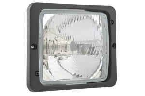 Lampa frontala Dreapta/Stanga (H4, manual, garnitura principala a becului, bec de 12V, culoare insert: cromat) potrivita Fendt F; ZETOR 4000,5000,6000; ATLAS 1000; Case