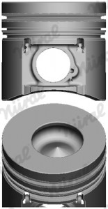 Piston (diametru 91mm, STD) AHLMANN AL, AS, AZ; LIEBHERR L; VOLVO stanga BF4L1011F/BF4L1011FT/F4L2011