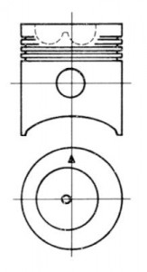 Piston potrivit FENDT 12 SA FAVORIT, 14 S FARMER, 102 FARMER, 102 LS FARMER, 102 LSA FARMER, 102 S FARMER, 102 SA FARMER, 103 FARMER, 103 LS FARMER, 103 LSA FARMER (diametru 105mm, STD) - Img 2