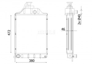 Radiator motor potrivit URSUS 2812, 3512, 3514, 4512, 5312, 5314; MASSEY FERGUSON 133, 135, 135 V, 140 (3 CYL), 140 SUPER (3 CYL), 145 S, 145 V, 148, 152, 152 F, 152 S, 152 V, 165, 1230 - Img 3
