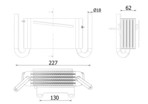 Radiator ulei potrivit DEUTZ FAHR D 4006, D 4006 A, D 4006 P, D 4006 PA, D 4007, D 4506, D 4506 A, D 4506 S, D 4506 SA, D 4507, D 4507 A, D 4807, D 4807 A, D 5006, D 5006 A (62x306mm) - Img 2