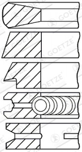 Set segmenti piston potrivit AGRALE 8060; GROVE AT735S, AT745S; LIEBHERR 621 B, 711, 711 M, 721 C; MERCEDES 1000 MB-TRAC, 1100 MB-TRAC, 1300 MB-TRAC, 1500 MB-TRAC (97, 5 +0, 5 5-8-26-5, 5)