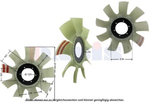 Ventilator radiator potrivit FENDT 714 FAVORIT, 716 VARIO FAVORIT, 815 VARIO, 815 VARIO TMS, 817 VARIO, 817 VARIO TMS, 818 FAVORIT (diametru 530 mm, numar palete 9)