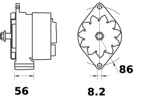 Alternator (14V, 120A, nou), CASE IH 100, 100 PRO, 110, 120, 130, 150, 68, 68 A, 75, 75 A, 78, 80, 80 PRO, 85 PRO, 86, 90, 90 PRO, 94, 1135, 1145, 1155, 1170, 1190, 1195, 140, 160, 170 - Img 3