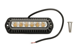 Girofar (portocaliu, 12/24V, LED, LED, 12W, asamblare in 2 puncte, lungime cablu; 0,3m)