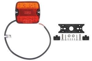 Lampa spate (12/24V, portocaliu/rosu, cu indicator, cu lumini frana, lumini parcare/pozitie)