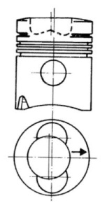 Piston potrivit FENDT 380 GTA; DEUTZ FAHR 4.71, DX 6.31, DX 6.38, 4.50, 4.51, 4.70, 6.50, 7.10, 86, 92 2WD, 92 4WD, M 4035, M 4035 H; IVECO 110-13 A, 110-13 AH (diametru 102mm, STD)