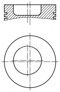 Piston potrivit URSUS 3514, 360 3P; AHLMANN AL7, AL7C, AL7D, AL7G, AL8, AL8C, AL8CS, AS7C, AS7CS; ALBAJAR 08, 10, 304, 366, 3000, 420, 4300, 4360 (diametru 91, 48mm-2, 36-2, 36) - Img 2