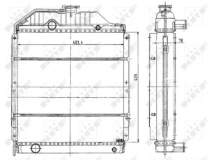Radiator motor fara cadru potrivit CLAAS CERGOS; JOHN DEERE 3000; RENAULT CERES, CERGOS, ERGOS 4039T-D226-4 - Img 3