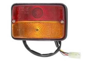Stop Dreapta/Stanga (P21/5W/P21W, 12/24V, rosu, cu indicator, cu lumini frana, lumini parcare/pozitie)