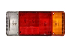 Stop Dreapta/Stanga potrivit JCB 3CX, 3CX SITEMASTER, 3CX-2, 3CX-4, 3CXC, 3CXS, 3CXT, 4CX, 4CXC (12/24V, alb/portocaliu/rosu, cu indicator, lampa mers inapoi, lumini parcare/pozitie)