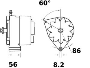 Alternator (14V, 55A, nou), FENDT 200 S FARMER, 200 SA FARMER, 200 V FARMER, 200 VA FARMER, 204 P FARMER, 204 PA FARMER, 204 V FARMER, 204 VA FARMER, 280 P FARMER, 280 PA FARMER - Img 3