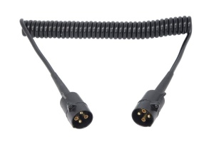 Cablu electric spiralat (lungime de lucru 3m, lungime maxima 4,5m, numar pini: 4, numar cabluri: 1x1,5; 3x1,0pini)