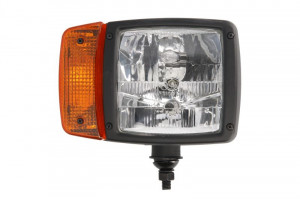 Far dreapta H3/H7/P21W/T4W, functii lumini: faza lunga, semnalizare, faza scurta, lumini pozitie, culoare semnalizare: portocaliu JOHN DEERE 9, 9020, 9030 dupa 2002