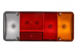 Lampa spate Dreapta (P21W/R5W, 12/24V, alb/portocaliu/rosu, cu indicator, lampa mers inapoi, cu lumini frana, lumini parcare/pozitie)