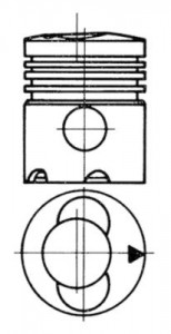 Piston (diametru 100mm, STD) DEUTZ FENDT 1 / 2 / 3 / 4 / 5, 200, 300, 80, F; ABG ALEXANDER, BV, MAW, PUMA, TITAN, WZ; AHLMANN A, AF, AS; ATLAS 1000 4.236-F6L913 - Img 2