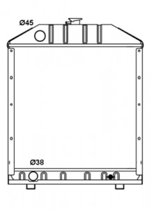 Radiator motor fara cadru, CASE IH 55, 60, 65, 70, 70 2WD, 70 4WD, 75, 80, 80 2WD, 80 4WD, 85, 90 2WD, 90 4WD; ERKUNT 60; FIAT 100-90, 100-90 DT, 110-90, 110-90 DT, 400 2WD, 400 4WD, 420
