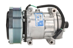 Compresor climatizare 24V potrivit CASE IH 1021 F, 1021 G, 1021 G2, 1121 G, 1121 G2, 1150M, 1650M, 221F, 2050M, 521D, 621 D, 750M; NEW HOLLAND D125C, D150C, D180C, 270C, 300C (R134a)