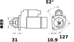 Demaror potrivit FENDT 1 D FARMER, 1 FARMER, 2 D FARMER, 3 S FAVORIT, 3 SA FAVORIT, 4 S FAVORIT, 4 SA FAVORIT, 5 S FARMER, 5 SA FARMER, 10 S FAVORIT, 10 SA FAVORIT (12V, 4kW, nou) - Img 3