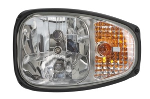 Far universal Stanga (H3/H7/PY21W/T4W, 12V, latime 225mm, inaltime 150mm, adancime: 127mm, transparent, negru, Lampi de pozitie) potrivit Komatsu; MERLO; YANMAR