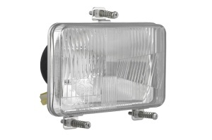 Lampa frontala Dreapta/Stanga (H4/T4W, manual, garnitura principala a becului, bec de 12V, culoare insert: cromat) potrivita Massey Ferguson