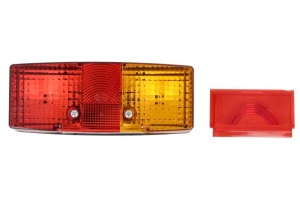 Lampa spate Dreapta (P21W/R10W, 12/24V, alb/galben/rosu, cu indicator, cu lumini frana, lumini parcare/pozitie, cu iluminare numar de inmatriculare) potrivita Deutz Fahr