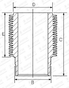 Camasa cilindru potrivit FENDT 1 / 2 / 3 / 4 / 5, 200, 300; ABG TITAN; ATLAS COPCO ST, COPCO STS BF6L912-F6L913 (diametru interior: 100mm, lungime: 222, 3mm, diametrul flansei: 120mm)