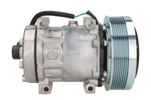 Compresor climatizare 24V potrivit CASE IH 1021 F, 1021 G, 1021 G2, 1121 G, 1121 G2, 1150M, 1650M, 221F, 2050M, 521D, 621 D, 750M; NEW HOLLAND D125C, D150C, D180C, 270C, 300C (R134a) - Img 3