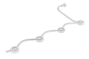 Furtun de revarsat 404C-22; 404D-22; 404D-22T potrivit JCB 8060,8080; WACKER NEUSON ET 65, EW 65, EZ 53, EZ 80; WEIDEMANN 2070 CX50 T; YAGMUR 550 4WD