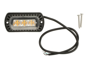 Girofar (portocaliu, 10/30V, LED, LED, 9W, asamblare in 2 puncte, lungime cablu; 0,5m)