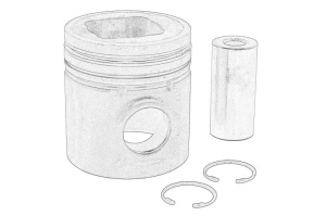 Piston (diametru 100mm, STD), AHLMANN AVT1330; BOBCAT 963, 963G; CLAAS 907T, 920, 925, 928, 928 PLUS, 940 GX, 960, 964, 970, 975, C40, C50; JCB 436, 520, 520 S, 520-55, 520-55 FS, 525-58