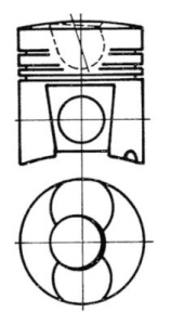 Piston (diametru 125mm, STD) potrivit Case IH 170CK, 220B; Deutz Fahr M 1620 H, SFH 3008, SFH 3008 A, SFH 4010, SFH 4010 A si alte modele