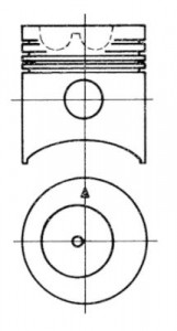 Piston potrivit FENDT 12 SA FAVORIT, 14 S FARMER, 102 FARMER, 102 LS FARMER, 102 LSA FARMER, 102 S FARMER, 102 SA FARMER, 103 FARMER, 103 LS FARMER, 103 LSA FARMER (diametru 105mm, STD)