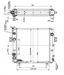 Radiator motor (camion stivuitor) HYSTER; YALE
