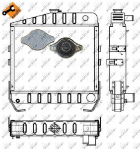 Radiator motor fara cadru potrivit CASE IH 1055, 1055 A, 1055 XL, 1055 XLA, 1056, 1056 A, 1056 XL, 1056 XLA, 238, 238 A, 238 B, 248, 258, 268, 268 B, 288, 288 L, 385, 395, 433, 440