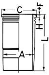 Set piston cu manson (105mm STD, Rulment 35x82) FENDT 300, 500 D226-3-TD226B-6 dupa 1980 - Img 2