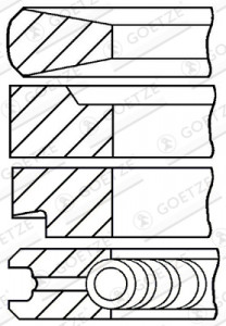 Set segmenti piston (111,77 STD 3,16-23-8-4,747 setat pentru 1 piston) BSD333H; BSD444, COUNTY 1164, 944; FORD 6610 2WD, 6610 4WD, 6710 2WD, 6710 4WD, 6810, 7000, 7600, 7610, 7710, 7810, 7910, 8000