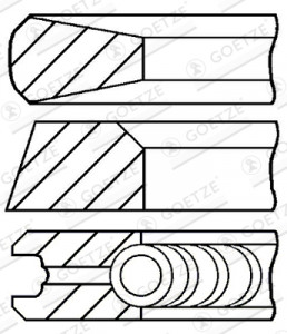 Set segmenti piston potrivit NEW HOLLAND T6030 RANGE COMMAND, T6050 POWER COMMAND, T6050 RANGE COMMAND, T6060 ELITE, T6070 DELTA, T6070 ELITE, T6070 PLUS (104 STD 2, 39-8-231)
