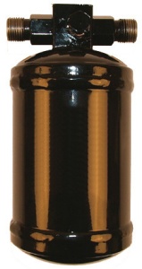 Uscator aer conditionat potrivit BOBCAT 300, 700, 800, 900, S, T, TL; CATERPILLAR 200, 900; FORD 8000; JOHN DEERE 6000 1004-4T-V3800-DI-T (diametru: 75mm, inaltime: 155mm, 3/8MO-3/8MO) - Img 2