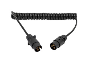 Cablu electric spiralat (Negru;, lungime de lucru 3,5m, numar pini: 3, numar cabluri: 3x2,5pini)