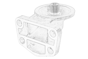 Carcasa filtru ulei potrivita Caterpillar 416 B, 416 C, 416 D, 424 D, 428 B, 428 C, 438 C, M312, M315, PF290B - Img 2