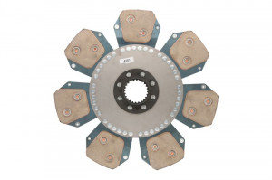 Disc ambreiaj ceramica potrivit DEUTZ FAHR 100, 120, 140, 110, 125, 130, 150; HUERLIMANN 490, 496 T, 5110, 5116 T, 5160, 6136, 6160, 6170 T; LAMBORGHINI 1106 (350mm, numar adaptori: 7)