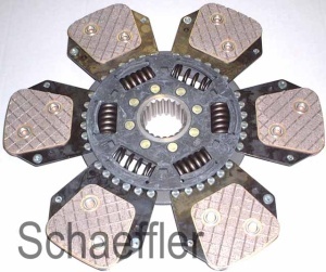 Disc ambreiaj ceramica potrivit DEUTZ FAHR 4.61, 4.68, 4.71, 4.78, 6.08, 6.11, 6.21, 6.28, 6.31, 6.38, DX 4.61, DX 4.71, DX 6.11, DX 6.31 (327mm, numar adaptori: 6)