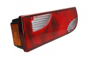 Lampa spate Stanga (P21W/PY21W/R5W, 12/24V, rosu/transparent, cu indicator, lampa anti-ceata, lampa mers inapoi, cu lumini frana, lumini parcare/pozitie) - Img 3