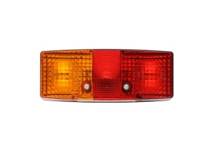 Lampa spate Stanga (P21W/R10W, 12/24V, alb/galben/rosu, cu indicator, cu lumini frana, lumini parcare/pozitie, cu iluminare numar de inmatriculare) potrivita Deutz Fahr