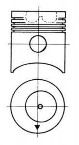 Piston (diametru 100mm, STD) DEUTZ; RENAULT FENDT 200, 300, 600, F; AGRIFULL 80; RENAULT 1000, 300, 400, 50, 600, 80, 800, 900, R, XX-12, XX-14 D225-6-D327-3 - Img 2