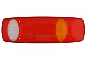 Sticla far spate dreapta Dreapta (portocaliu/rosu/transparent, cu indicator, lampa mers inapoi, cu lumini frana, lumini parcare/pozitie)