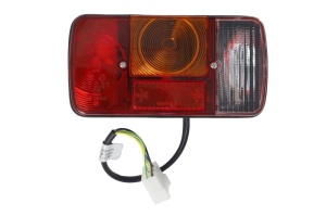 Stop Dreapta (P21/5W/P21W, 12/24V, alb/rosu, cu indicator, lampa mers inapoi, cu lumini frana, lumini parcare/pozitie)